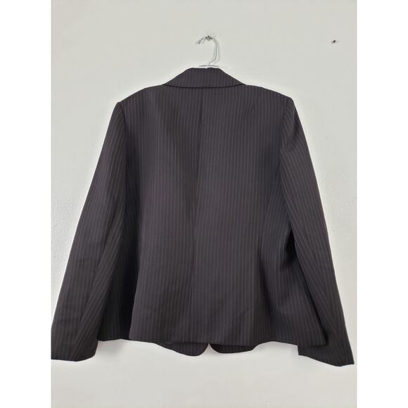 (Ma) Le Suit Jacket Womens Size 14 Lined Blazer Stripe Office Siren Office core - Picture 5 of 8
